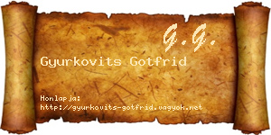 Gyurkovits Gotfrid névjegykártya